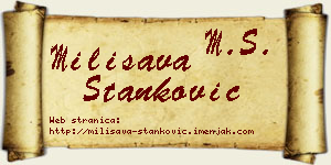 Milisava Stanković vizit kartica